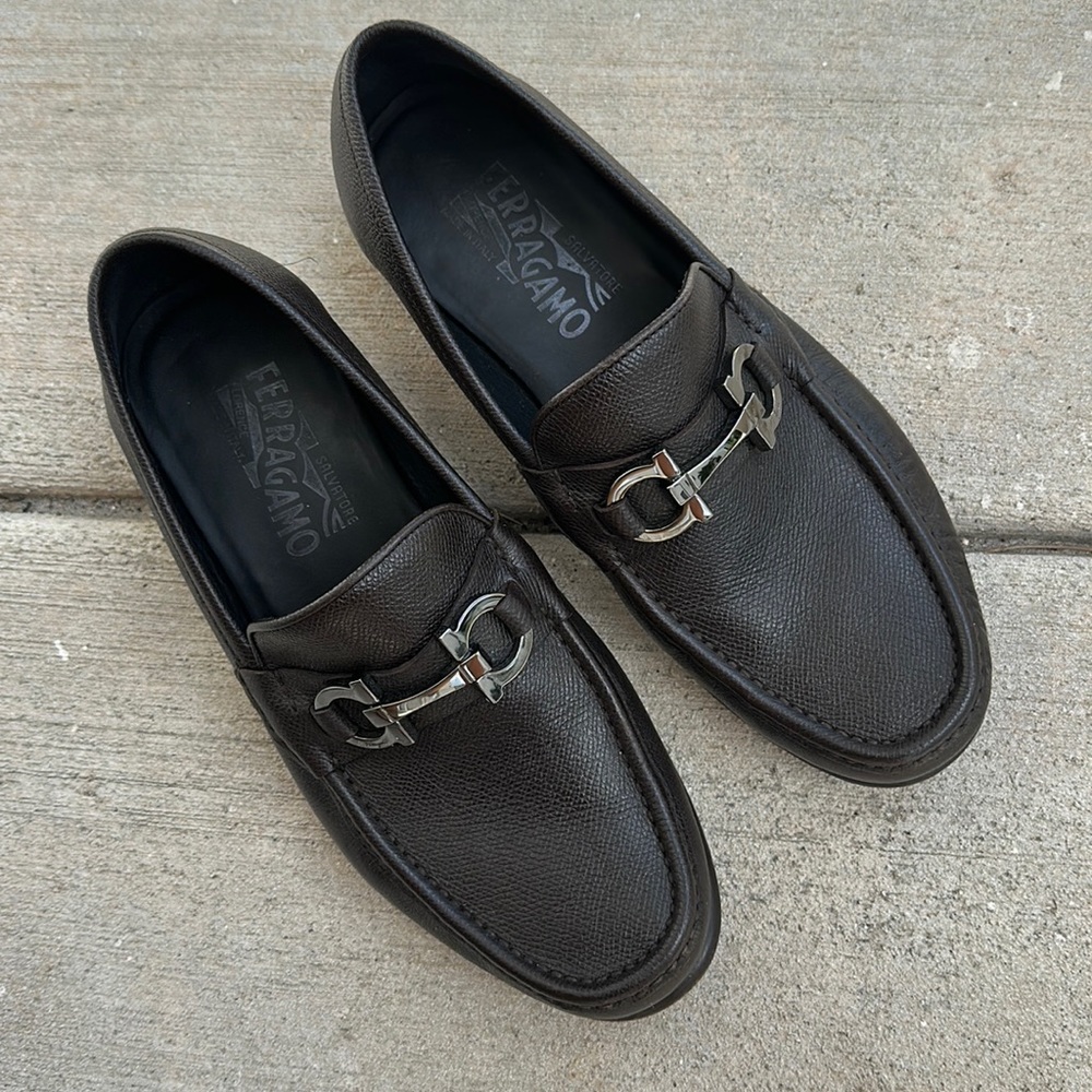 Classic Ferragamo Leather Loafers